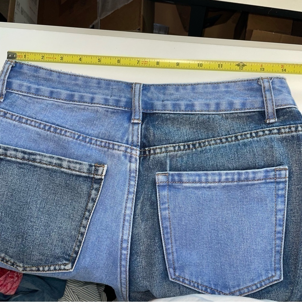 Cali 1850 Patchwork Raw Hem Jeans - image 5